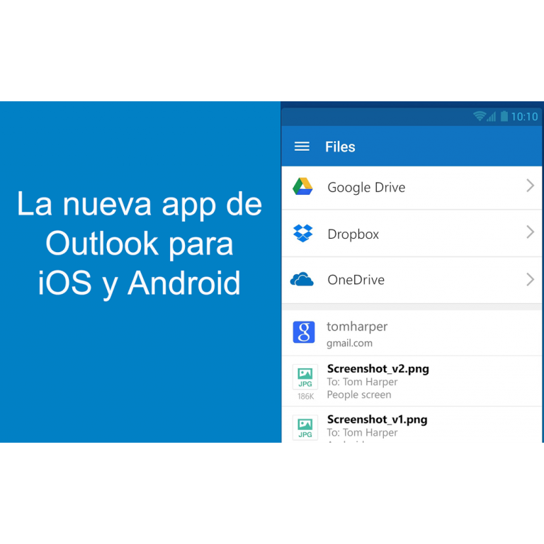 Nueva de versin de Outlook para Android e iOS